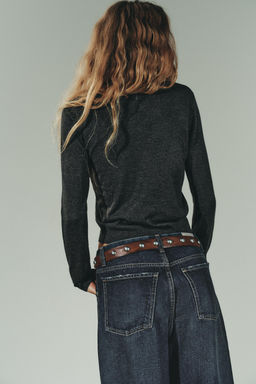 WOOL V-NECK SWEATER - Zara фото 4