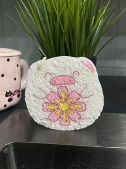 ЭКО губка для посуды "Flowers pig"