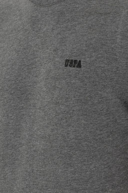 Футболка мужская U.S. Polo Assn из хлопка антрацитового меланжа фото 7