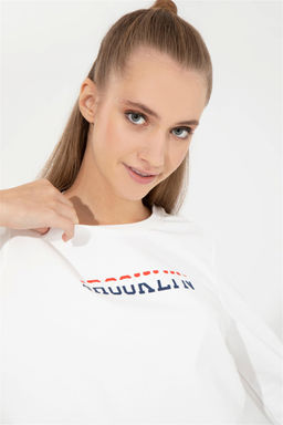 U. S. Polo Assn Женский свитшот цвета экрю с круглым вырезом - U.s. polo assn фото 9