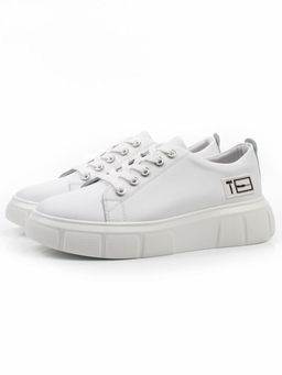 03-YD271-1 WHITE Полуботинки спортивные женские (натуральная кожа)