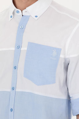 Мужская синяя рубашка с длинным рукавом - U.s. polo assn фото 7
