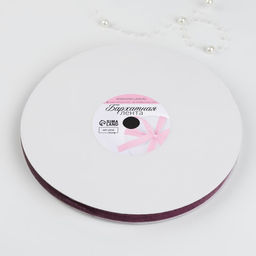 Лента бархатная, 10 мм, 181 м, сиреневый №199 - Арт узор фото 4