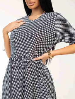 Платье женское, цвет черный белый - Барболета фото 2