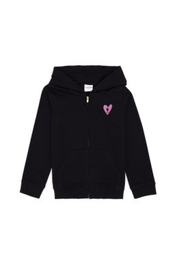 Свитшот U.S. Polo Assn для девочек черный хлопок