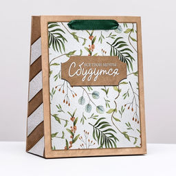 Пакет ламинированный вертикальный Мечты сбудутся!, 18 х 23 х 10 см