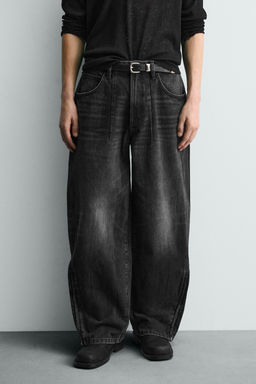 JEANS BALLOON FIT CREMALLERAS / Carb?n - Zara фото 2
