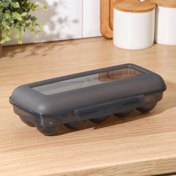 Контейнер для хранения яиц IDEA, 10 ячеек, 26.5×11.5×7 см, пластик, МИКС