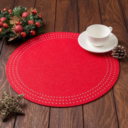 Салфетка сервировочная Доляна Стиль, цв.красный, d 38 cm