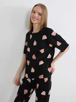 Ay? Teddy Bask?l? Kad?n Pijama Tak?m