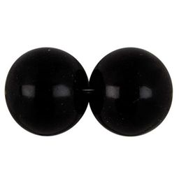 Бусина стеклянная Zlatka GBP-03 8 мм 52 шт на подложке в пакете с европодвесом №02 черный