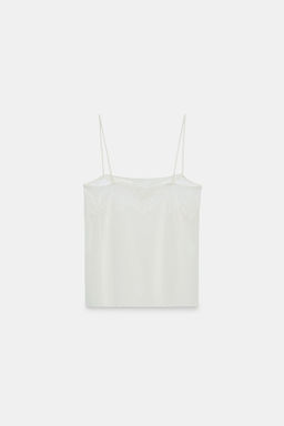 TOP ENCAJE / Blanco roto