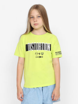 CRB wear/CSJG 63872-36-421 Футболка для девочки,лайм/Ex.Cherubino