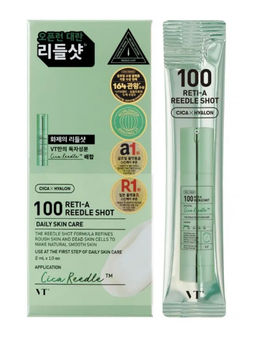 VT Cosmetics Антивозрастная бустер-сыворотка для лица с микроиглами и ретинолом / Reti-A Reedle Shot 100 Stick, 10 x 2 мл