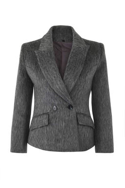 Antrasit Kase Bele Oturan/Fitted Blazer Ceket TWOAW26BC00026 - Trendyolmilla фото 5