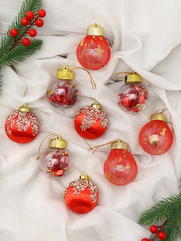 Ёлочные игрушки Капризы зимы, шары новогодние, d=6 см, 9 шт. красный - Зимнее волшебство фото 10