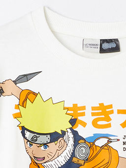 Bisiklet Yaka Naruto Bask?l? Uzun Kollu Erkek ?ocuk Ti??rt - Waikiki фото 3
