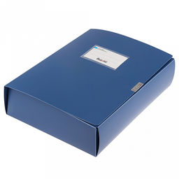 Папка-органайзер (короб) "Архивная" А4 23,4х31х7,5см, пластик, на липучке, цвет синий (Китай)
