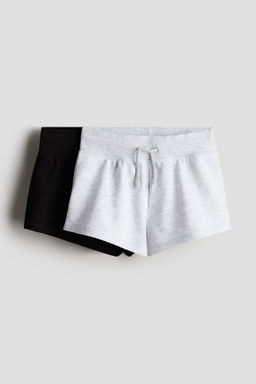 Pack de 2 pantalones cortos en tejido sudadera