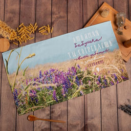 Полотенце Этель Любимая бабушка 40х73 см, 100% хлопок, саржа 190 гр/м2