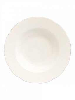 Тарелка суповая D23 белый фарфор