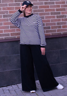 Свитшот полоска с черным, тельняшка, футер 2хнитка петля, пенье