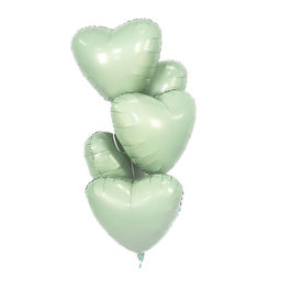 Цена за 5 шт. Воздушный шар фольгированный 19" «Олива», сердце