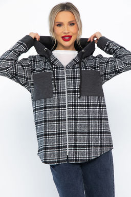 Рубашка с капюшоном Стокгольм (серая) Б14593-50М