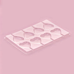 Форма для шоколада и конфет Сердце, 27.2?18.2 см, 8 ячеек, прозрачная