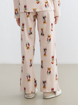 Beli Lastikli Ay? Teddy Bask?l? Kad?n Pijama Alt?