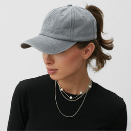 Кепка женская MINAKU деним, серая, размер 56-58