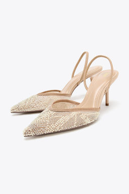 RHINESTONE SLINGBACK SHOES