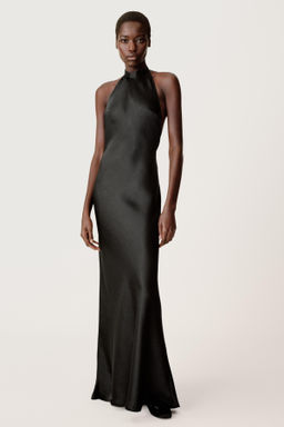 SATIN HALTER DRESS 50TH ANNIVERSARY