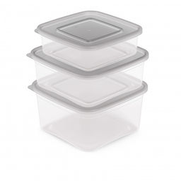 Цена за 2 шт. Набор емкостей для СВЧ квадратная М1925