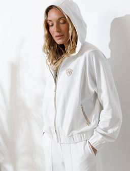 Худи на молнии из петельчатого футера двухнитки с эластаном без начеса