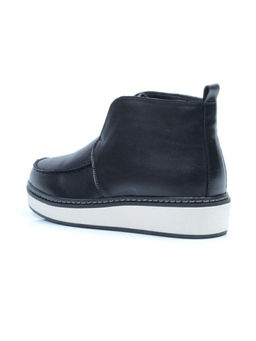 01-5173-1 BLACK Ботинки демисезонные женские (натуральная кожа, байка)