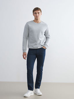 Bisiklet Yaka Erkek Sweatshirt