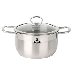Кастрюля 2л из нержавеющей стали со стекл. кр., 16х10,5 см (R-20) - Rashel фото 2