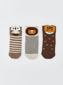 Desenli Erkek Bebek Soket ?orap 3l?