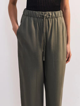 Льняные брюки с эластичным поясом ZR2605012106-13 / Zarina