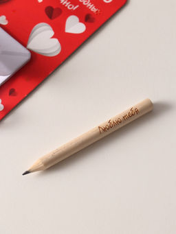 Цена за 2 шт. Магнит на холодильник с блоком для записей и карандашом Люблю тебя, 9?13 см - Simaland фото 4