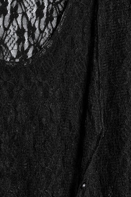 TOP ENCAJE EFECTO DOBLE / Negro - Zara фото 6