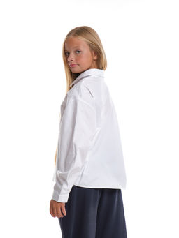 Рубашка белая для девочки в школу 22-7663 белый - Mini maxi фото 8