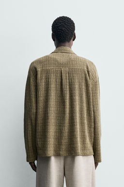 CAMISA ESTRUCTURA EFECTO ARRUGADO / Beige - Zara фото 3
