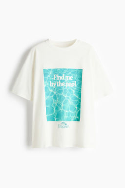 Camiseta oversize estampada