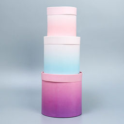 Набор шляпных коробок 3 в 1 Градиент, 13 х 13 - 18 х 18 см - Дарите счастье фото 3