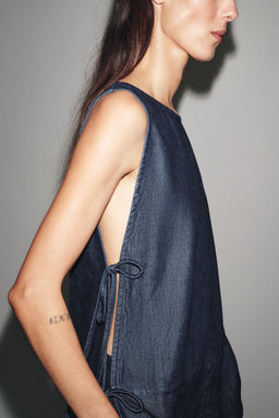 ZW COLLECTION DENIM TIE TOP - Zara фото 2