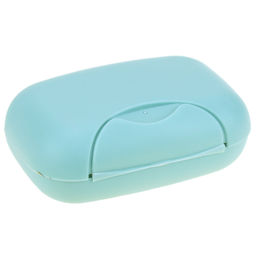 Мыльница дорожная пластмассовая Люкс-1 12х8,5х4,5см, матовый пластик, цвета микс, в п/эт пакете (Китай) - Домашняя Мода фото 3