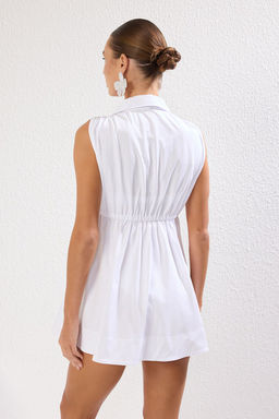 Beyaz Mini Orme Buzgu Detayl? Plaj Kimono&Kaftan TBESS25KM00007 - Trendyolmilla фото 5