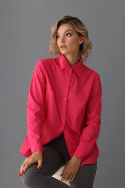 Рубашка со складкой и полукруглым низом - Looklikecat фото 2